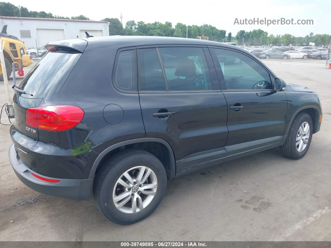 2013 Volkswagen Tiguan S Black vin: WVGAV3AX5DW612230