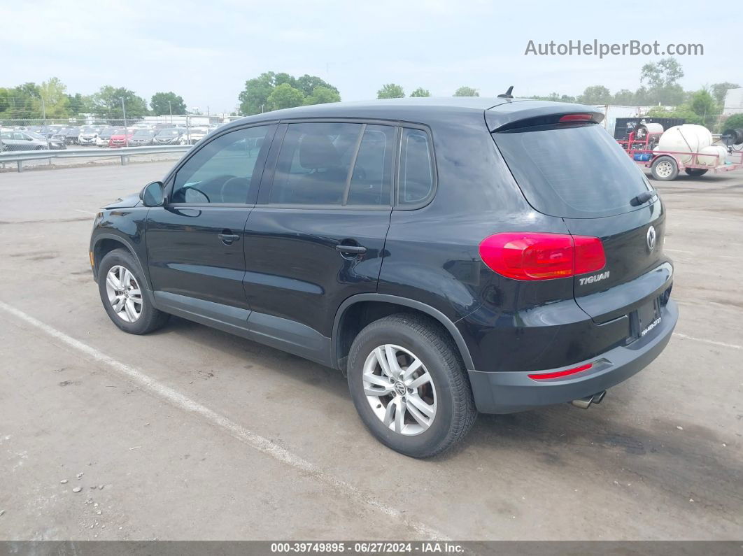 2013 Volkswagen Tiguan S Black vin: WVGAV3AX5DW612230