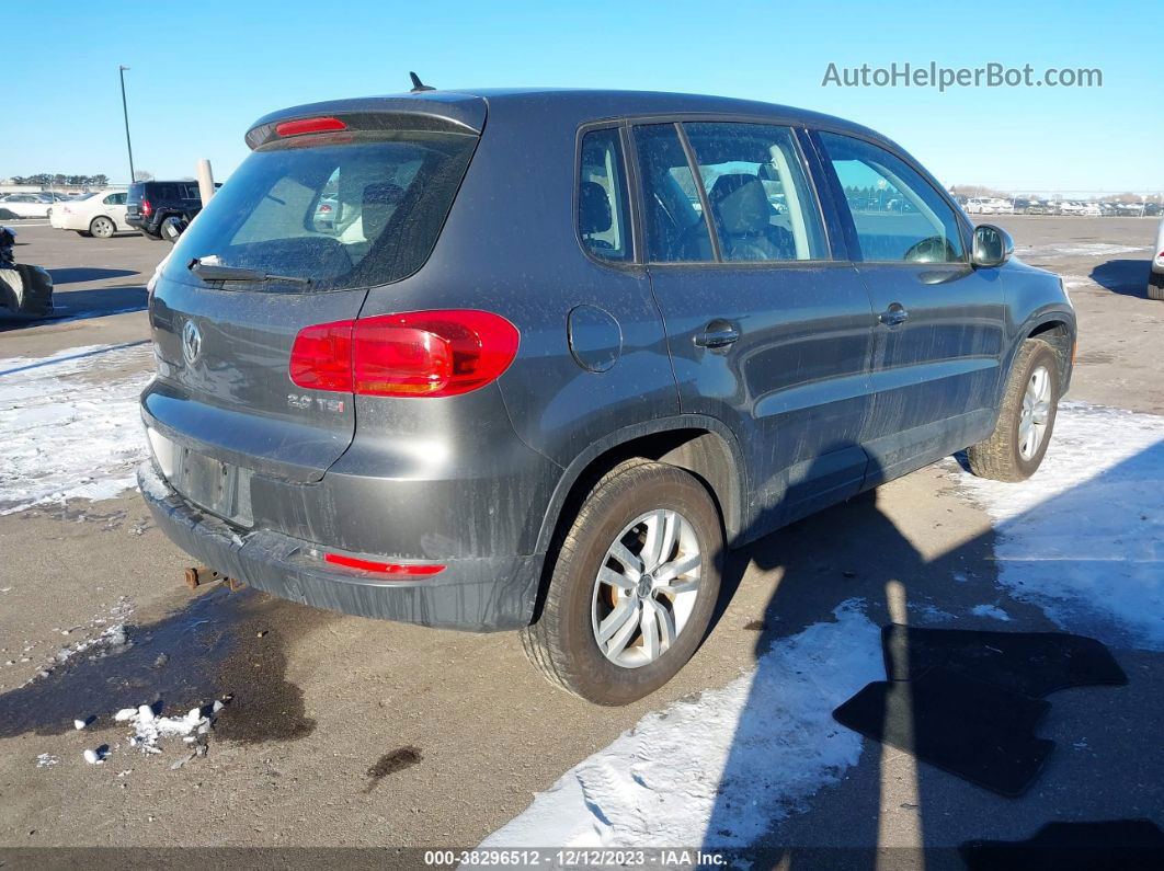 2013 Volkswagen Tiguan S Gray vin: WVGAV3AX6DW621681