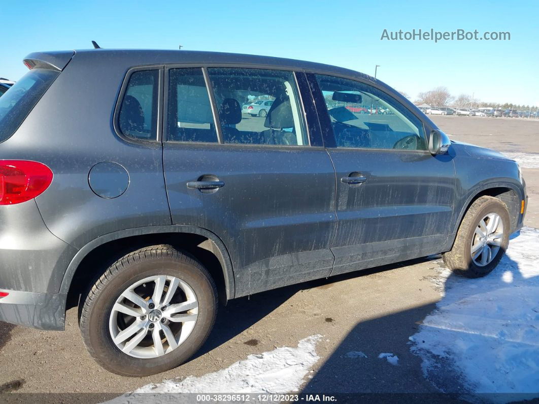 2013 Volkswagen Tiguan S Gray vin: WVGAV3AX6DW621681