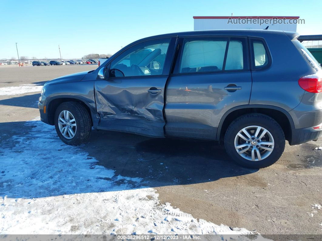 2013 Volkswagen Tiguan S Gray vin: WVGAV3AX6DW621681