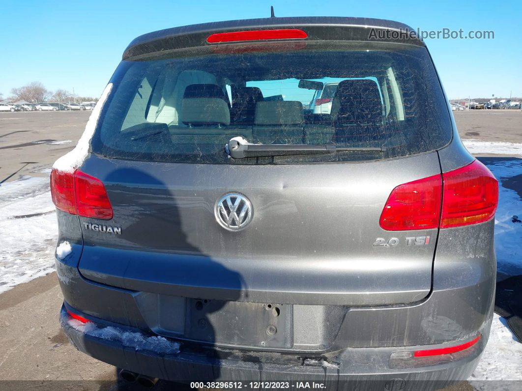 2013 Volkswagen Tiguan S Gray vin: WVGAV3AX6DW621681