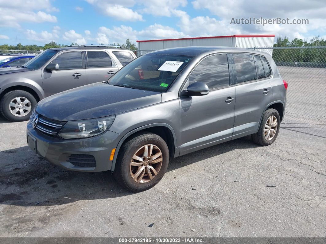 2013 Volkswagen Tiguan S Gray vin: WVGAV3AX7DW602654