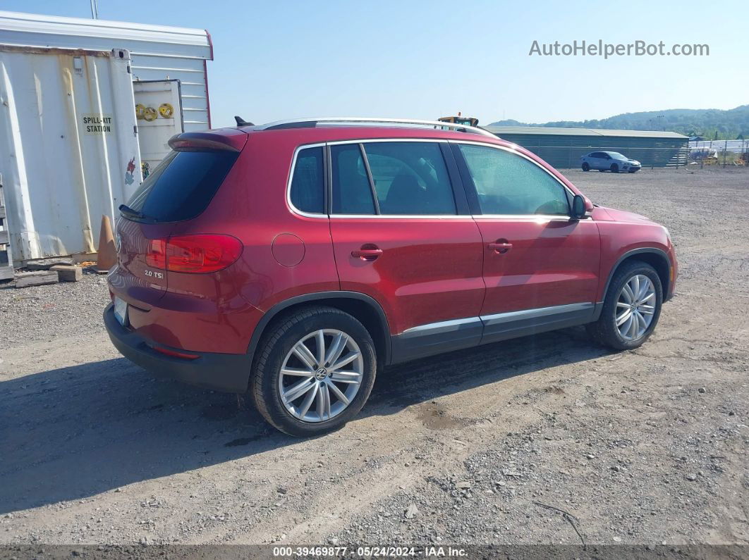 2013 Volkswagen Tiguan Se Темно-бордовый vin: WVGAV3AX8DW088541