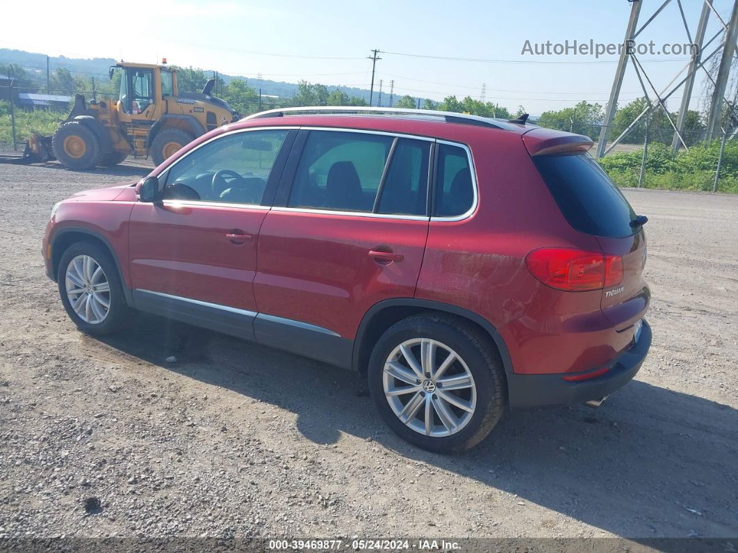 2013 Volkswagen Tiguan Se Темно-бордовый vin: WVGAV3AX8DW088541