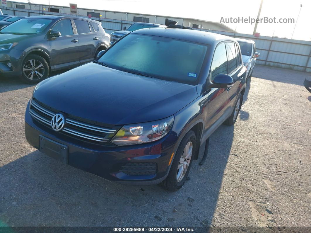 2013 Volkswagen Tiguan S Blue vin: WVGAV3AX8DW572581