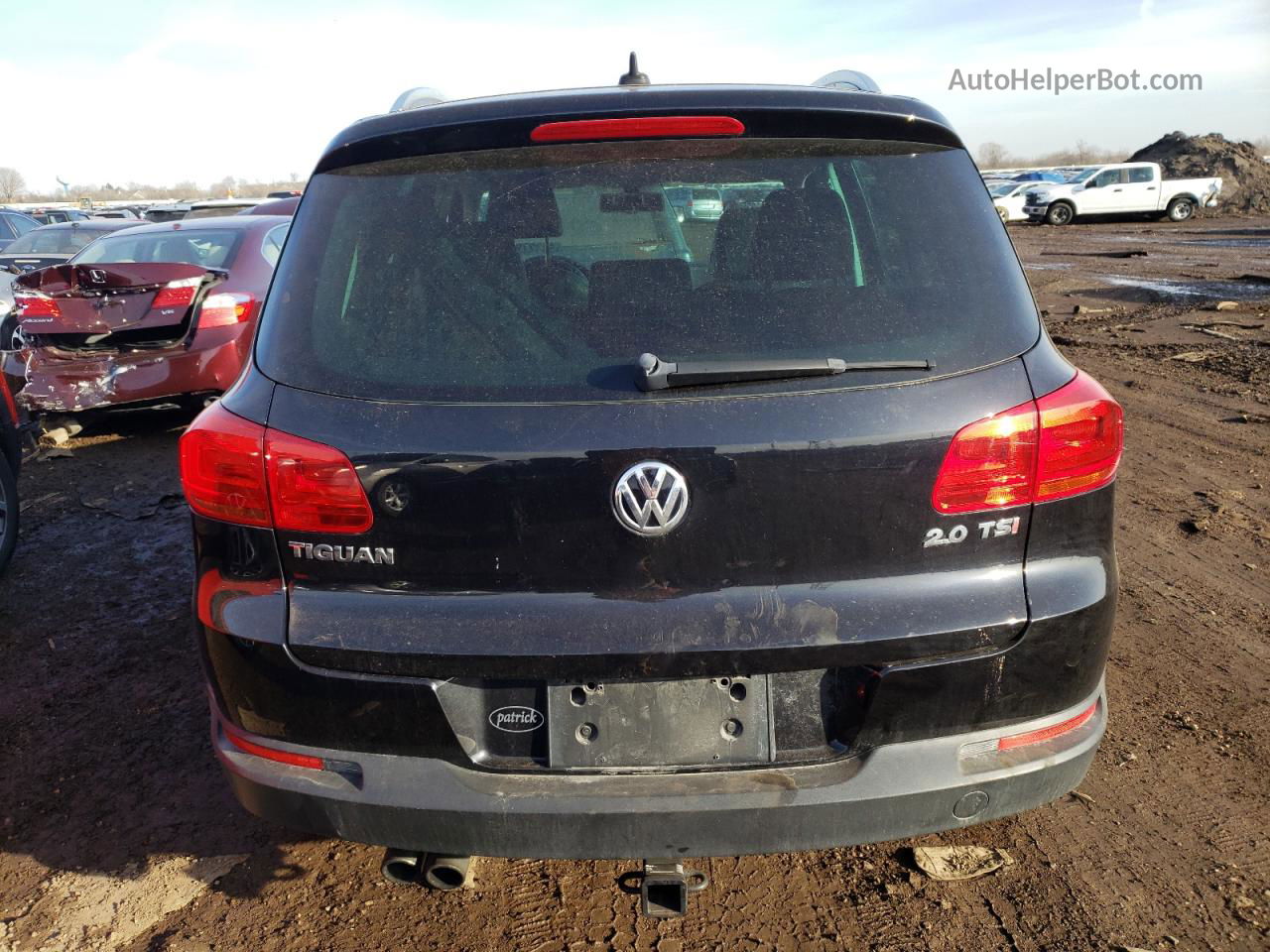 2013 Volkswagen Tiguan S Black vin: WVGAV3AX9DW078732