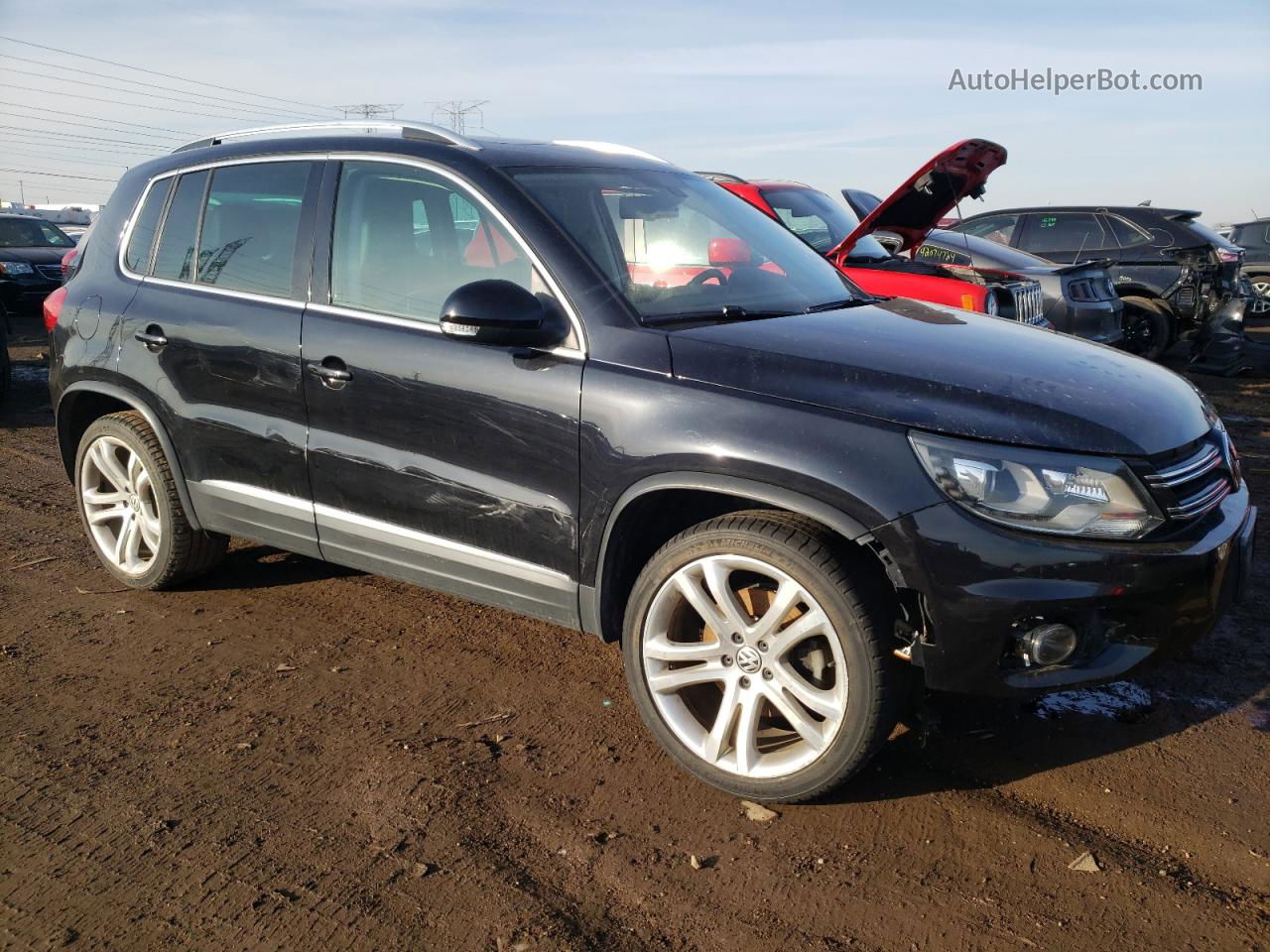 2013 Volkswagen Tiguan S Black vin: WVGAV3AX9DW078732