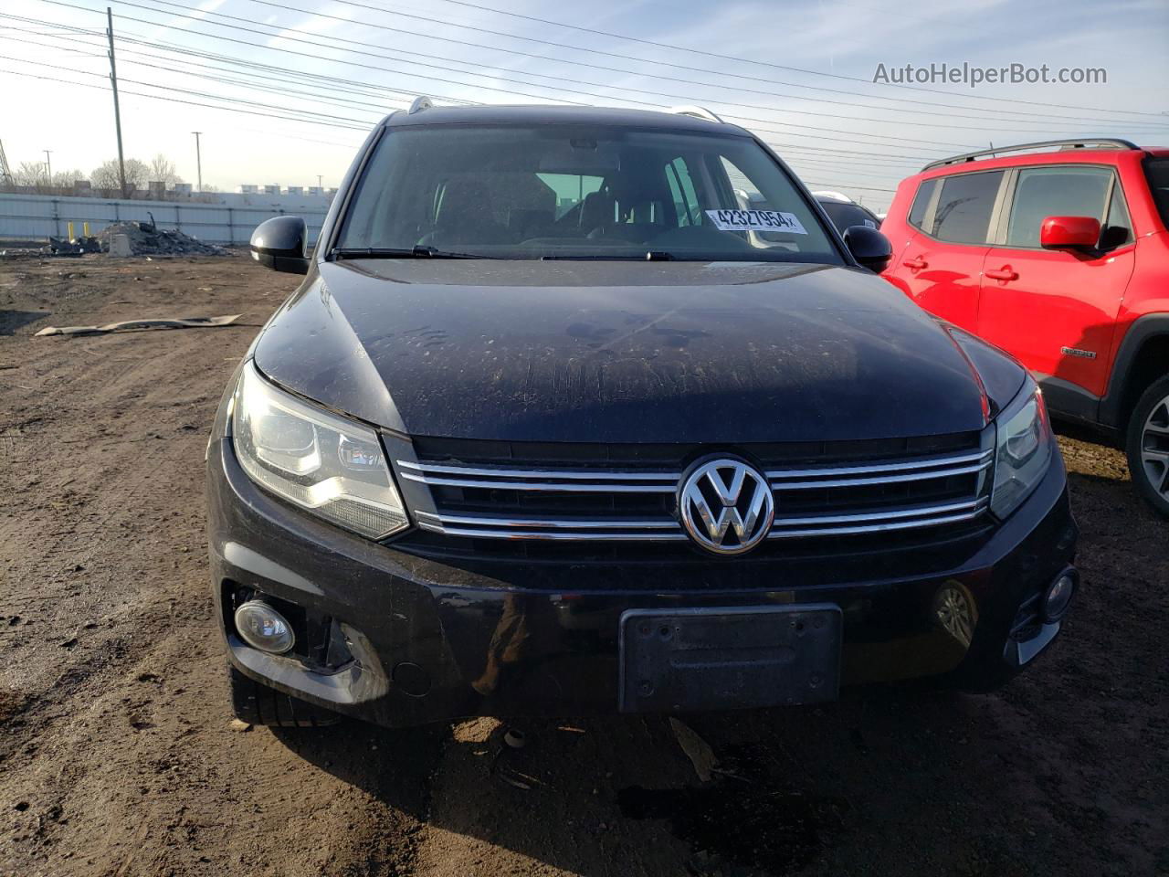 2013 Volkswagen Tiguan S Black vin: WVGAV3AX9DW078732