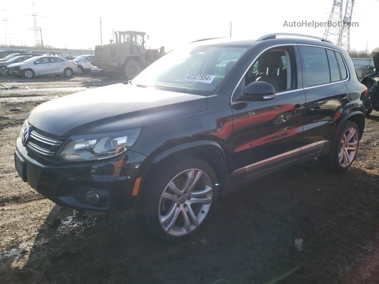 2013 Volkswagen Tiguan S Black vin: WVGAV3AX9DW078732