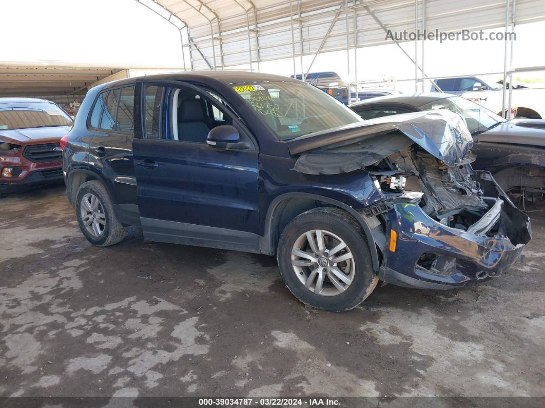 2013 Volkswagen Tiguan S Синий vin: WVGAV3AX9DW561752