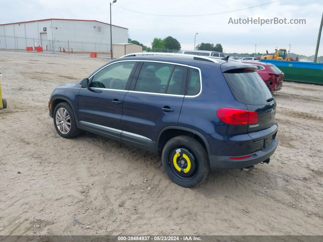 2013 Volkswagen Tiguan Se Синий vin: WVGAV3AX9DW562688