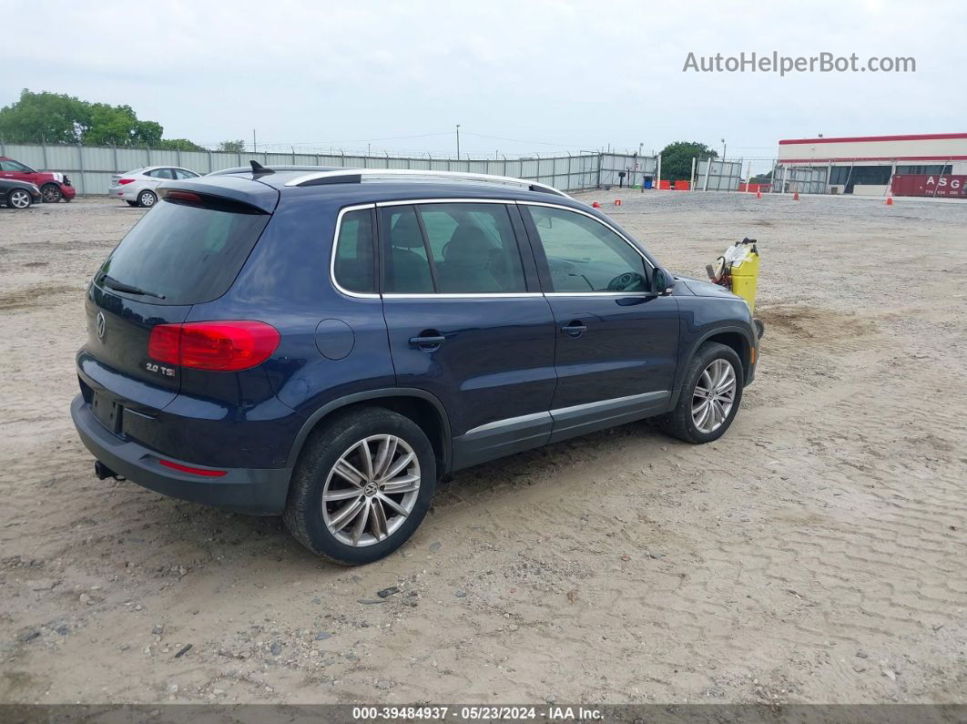 2013 Volkswagen Tiguan Se Blue vin: WVGAV3AX9DW562688