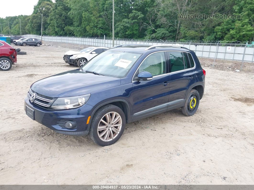 2013 Volkswagen Tiguan Se Синий vin: WVGAV3AX9DW562688