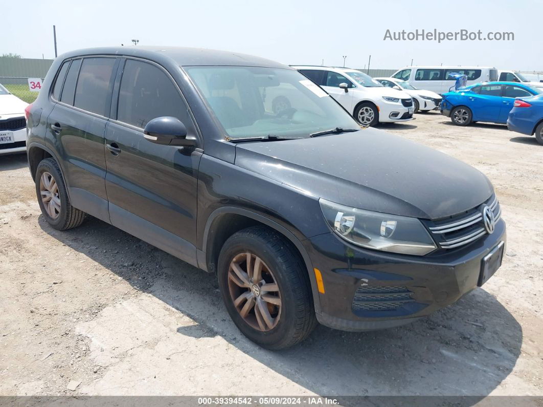 2013 Volkswagen Tiguan S Черный vin: WVGAV3AX9DW593522