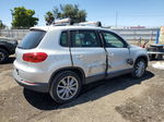 2013 Volkswagen Tiguan S Silver vin: WVGAV3AXXDW071739