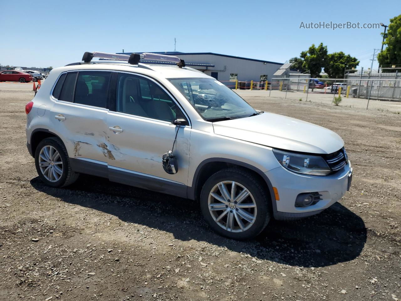 2013 Volkswagen Tiguan S Silver vin: WVGAV3AXXDW071739