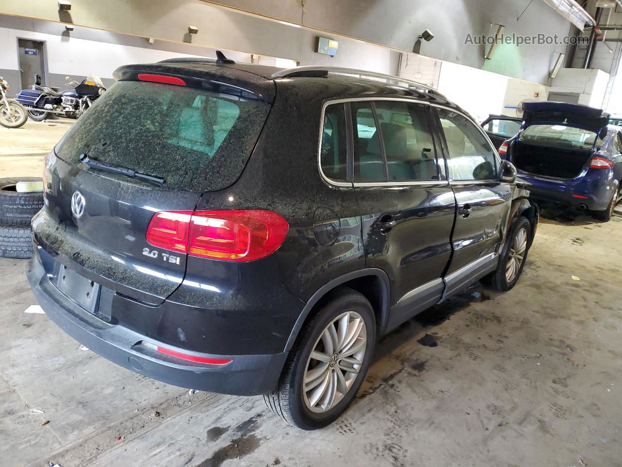 2013 Volkswagen Tiguan S Black vin: WVGAV3AXXDW588314