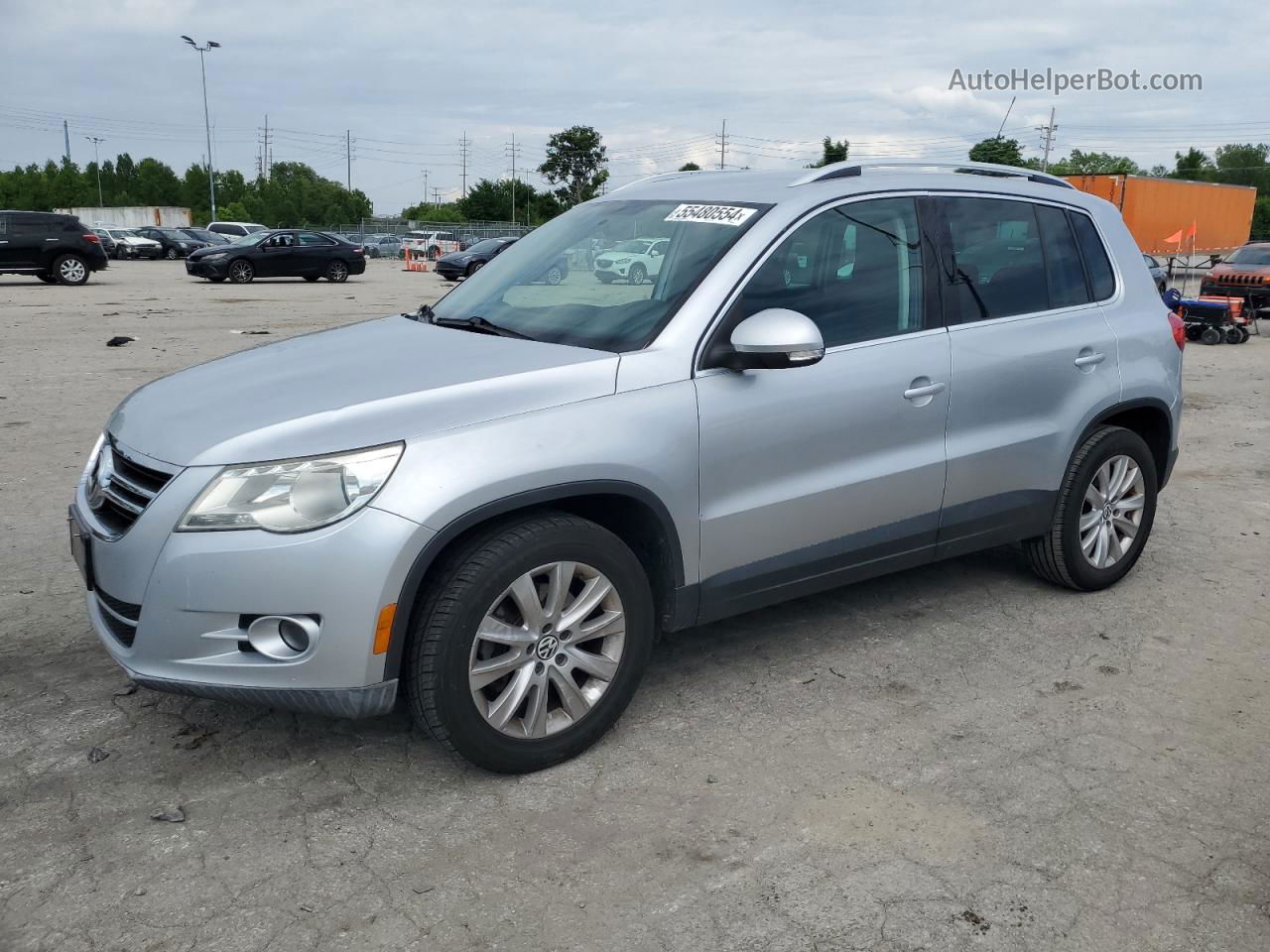 2010 Volkswagen Tiguan S Silver vin: WVGAV7AX0AW000066