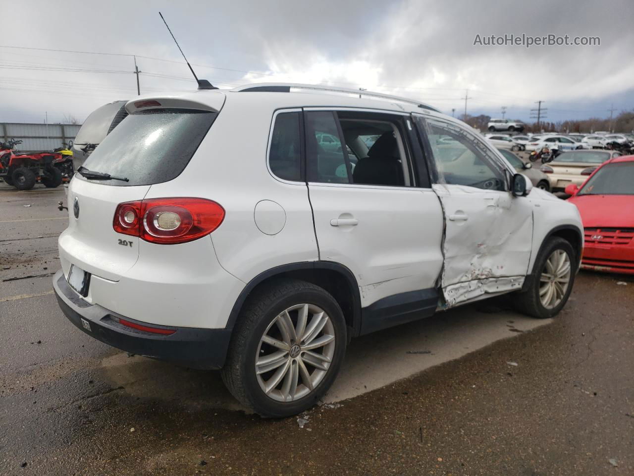 2010 Volkswagen Tiguan S White vin: WVGAV7AX0AW537696