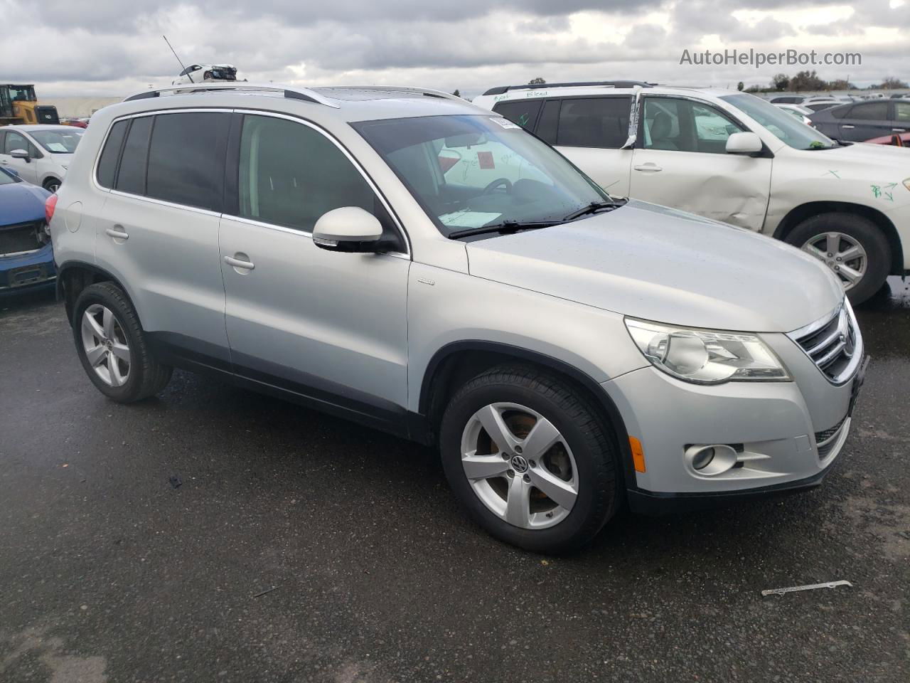 2010 Volkswagen Tiguan S Silver vin: WVGAV7AX0AW538153