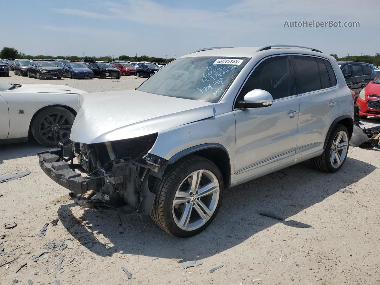 2016 Volkswagen Tiguan S Silver vin: WVGAV7AX0GW046540