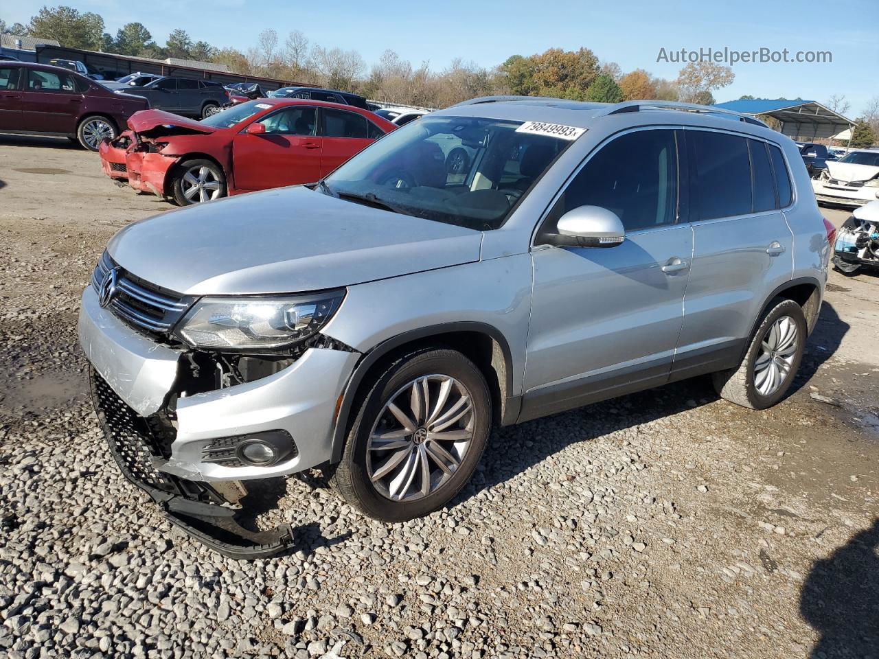 2016 Volkswagen Tiguan S Silver vin: WVGAV7AX0GW509695