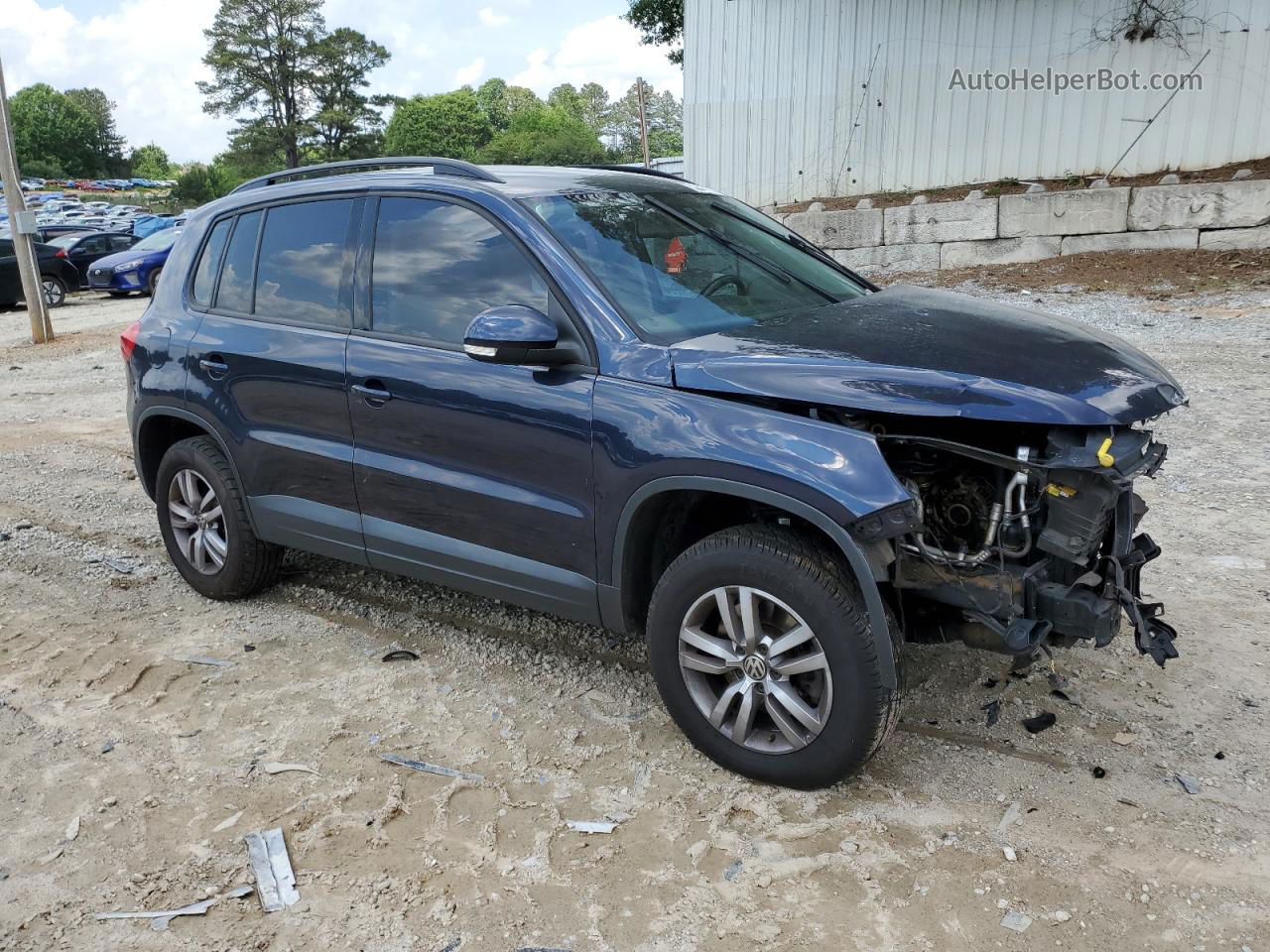 2016 Volkswagen Tiguan S Blue vin: WVGAV7AX0GW530613