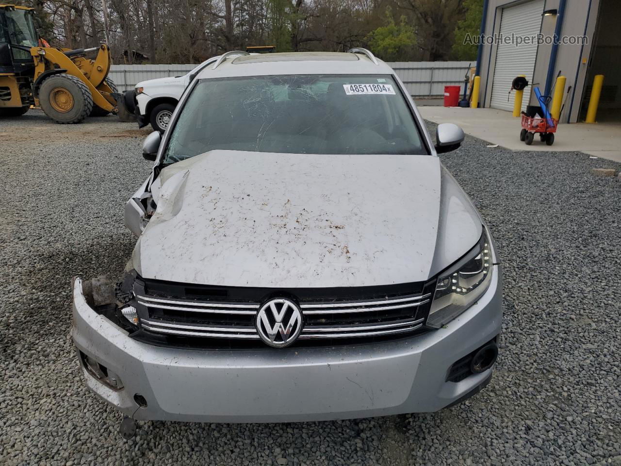 2016 Volkswagen Tiguan S Silver vin: WVGAV7AX0GW571579