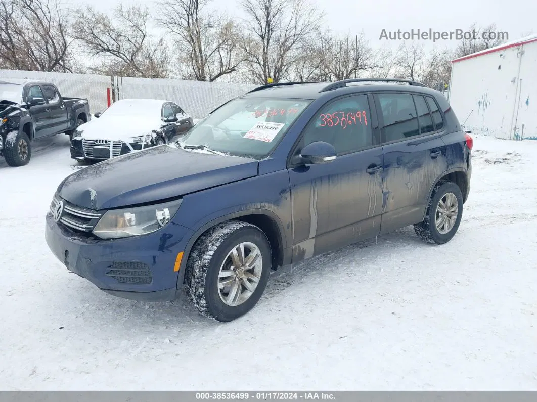 2016 Volkswagen Tiguan S Dark Blue vin: WVGAV7AX0GW601731