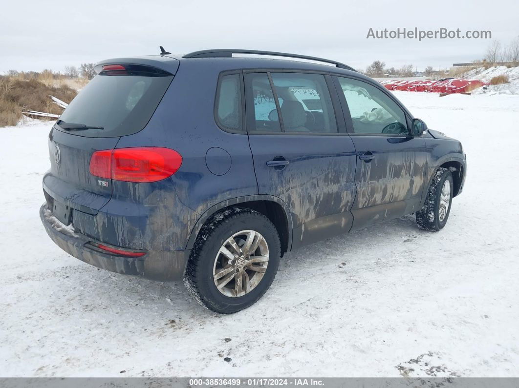 2016 Volkswagen Tiguan S Dark Blue vin: WVGAV7AX0GW601731