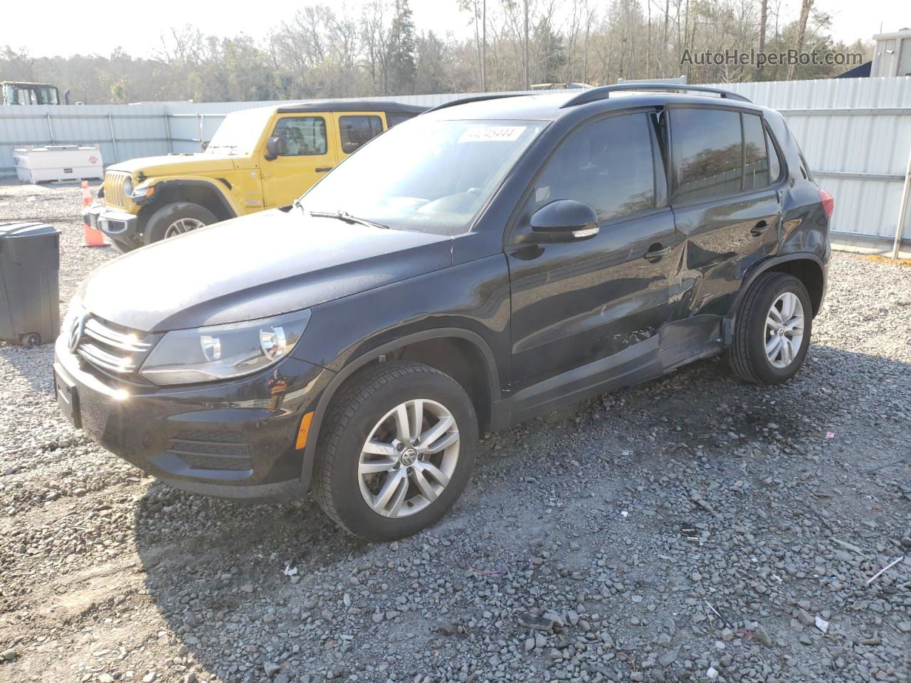 2016 Volkswagen Tiguan S Black vin: WVGAV7AX0GW609490