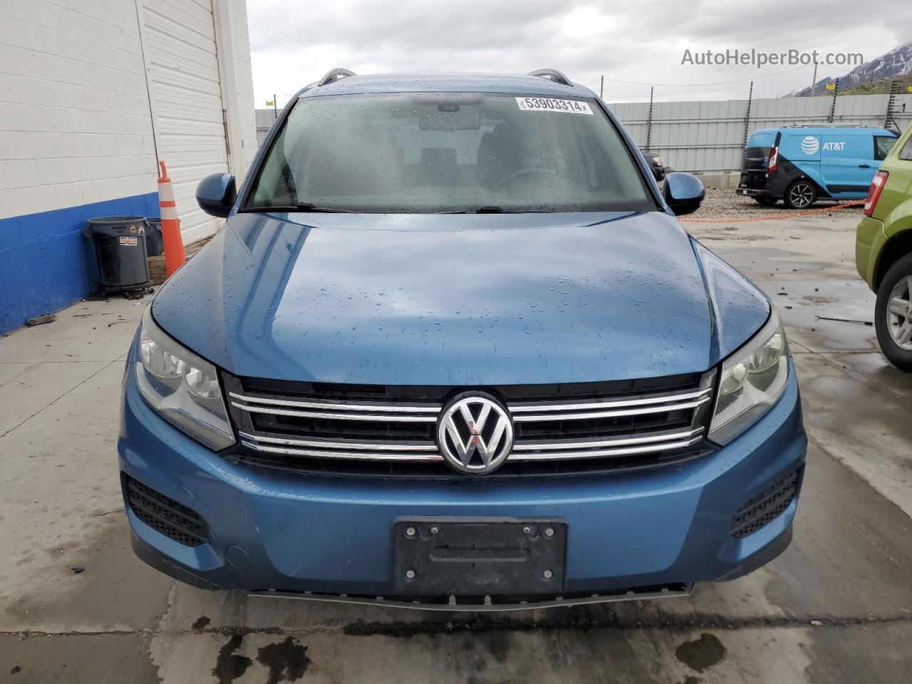 2017 Volkswagen Tiguan S Blue vin: WVGAV7AX0HK002210