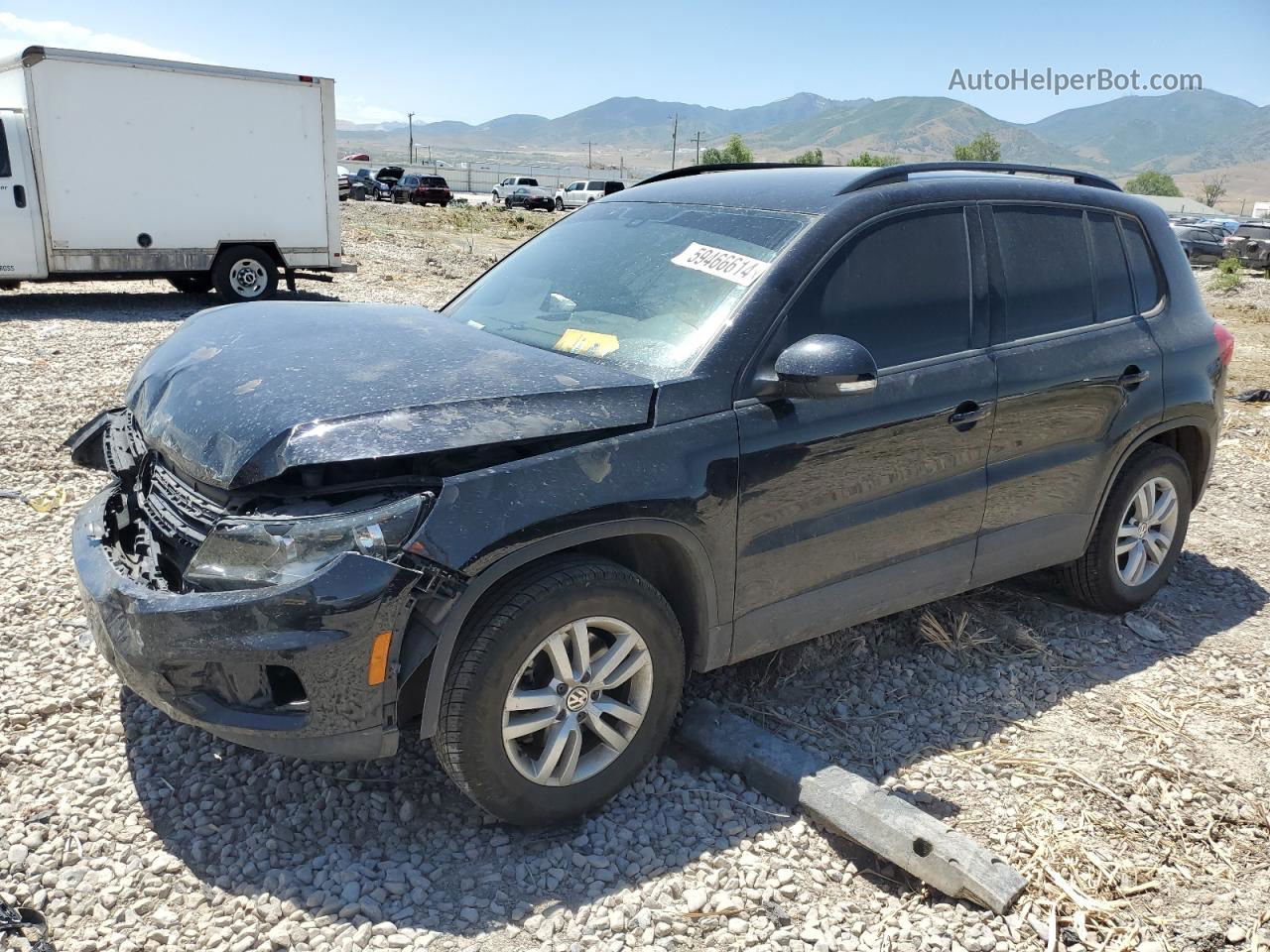 2017 Volkswagen Tiguan S Black vin: WVGAV7AX0HK018410