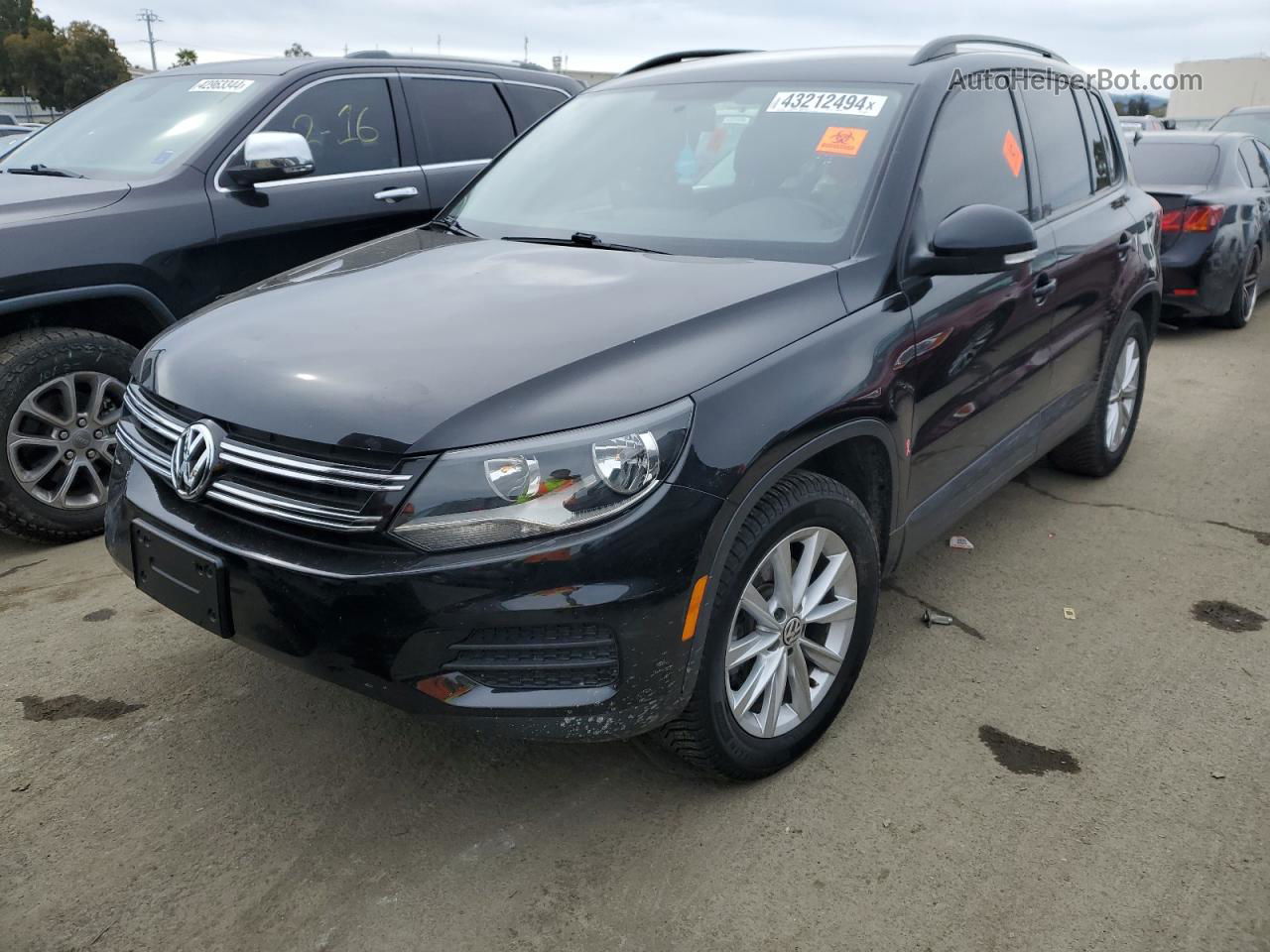 2017 Volkswagen Tiguan S Black vin: WVGAV7AX0HK049432