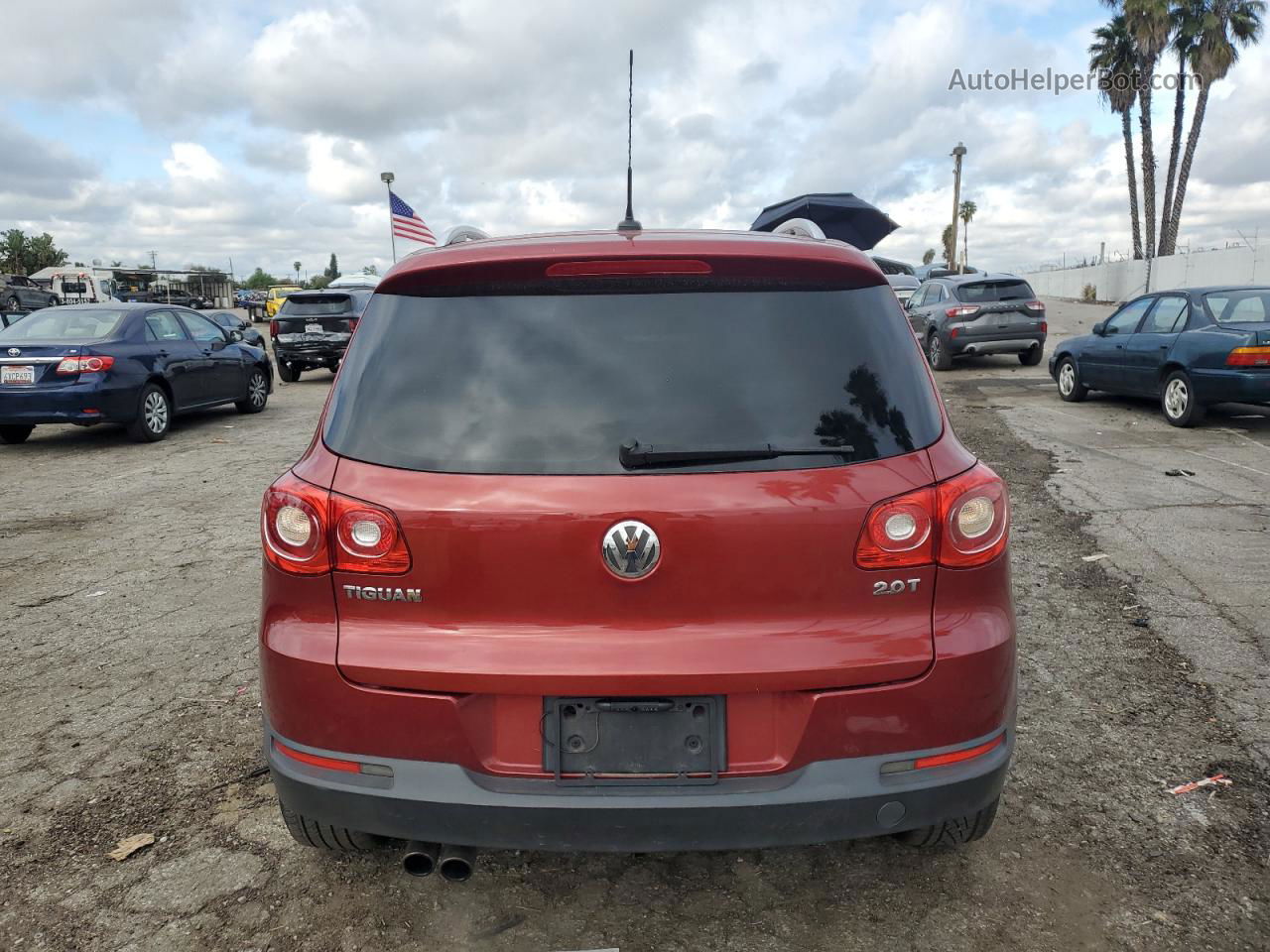 2010 Volkswagen Tiguan S Red vin: WVGAV7AX1AW004210