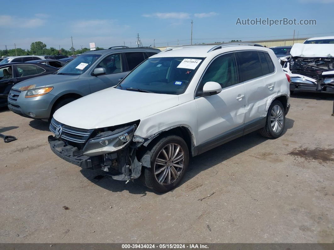 2013 Volkswagen Tiguan Se White vin: WVGAV7AX1DW500757