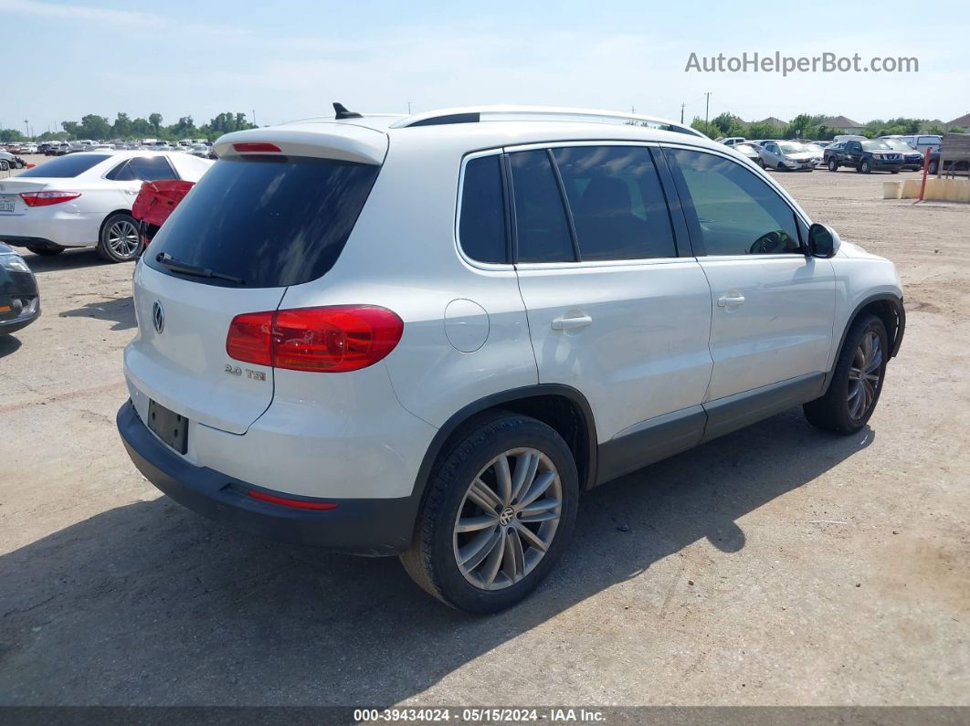 2013 Volkswagen Tiguan Se White vin: WVGAV7AX1DW500757