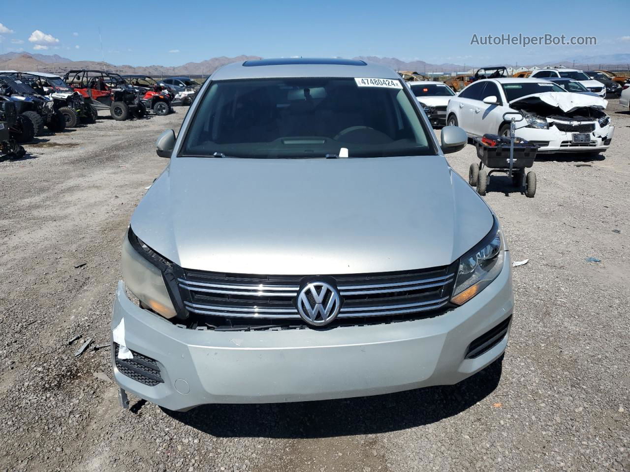 2013 Volkswagen Tiguan S Silver vin: WVGAV7AX1DW547609