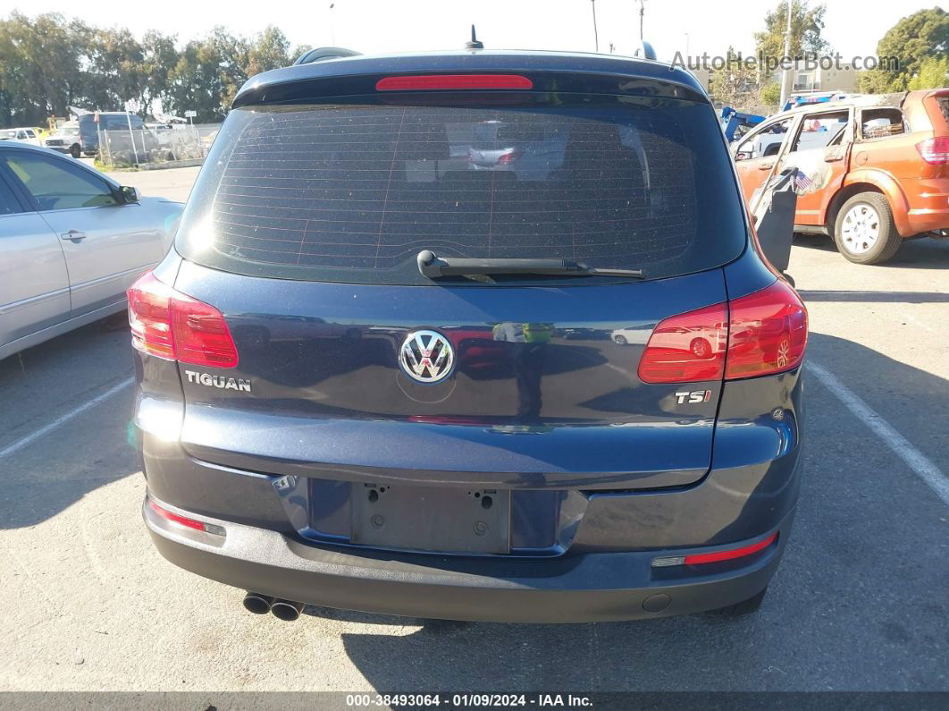 2016 Volkswagen Tiguan S Dark Blue vin: WVGAV7AX1GW558453