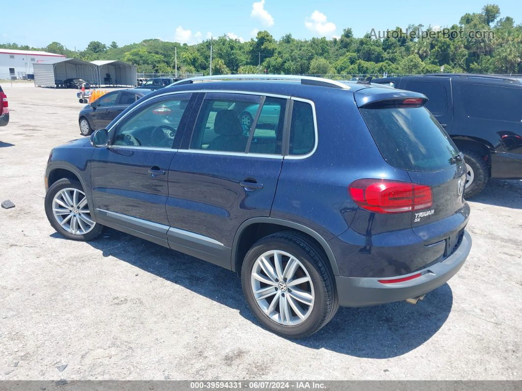 2016 Volkswagen Tiguan Se Blue vin: WVGAV7AX1GW590819