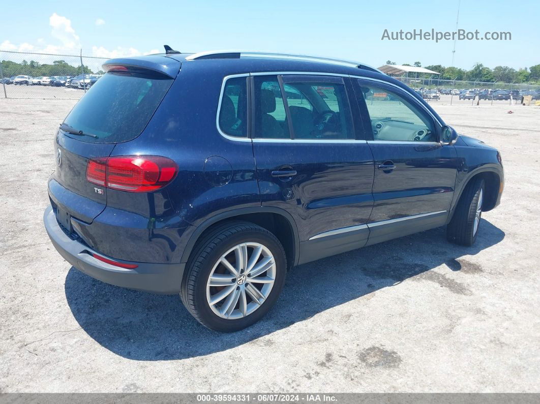 2016 Volkswagen Tiguan Se Blue vin: WVGAV7AX1GW590819