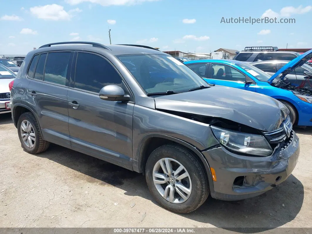 2016 Volkswagen Tiguan S Gray vin: WVGAV7AX1GW609045