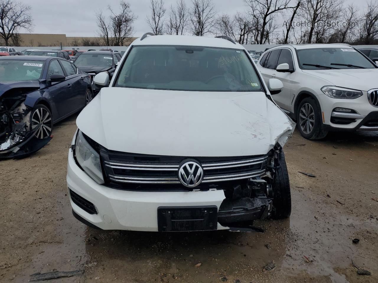 2017 Volkswagen Tiguan S Белый vin: WVGAV7AX1HK001731