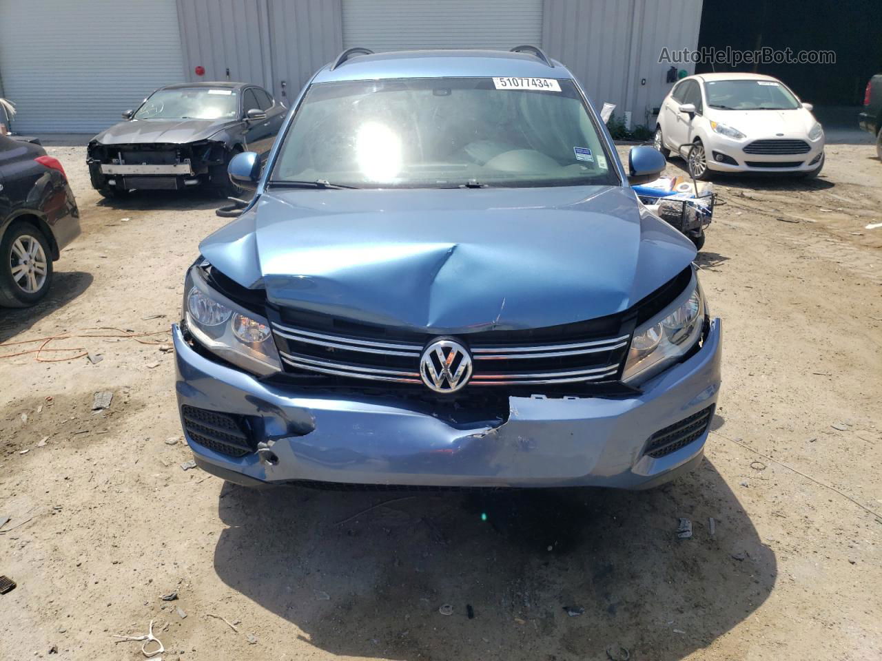 2017 Volkswagen Tiguan S Blue vin: WVGAV7AX1HK007691