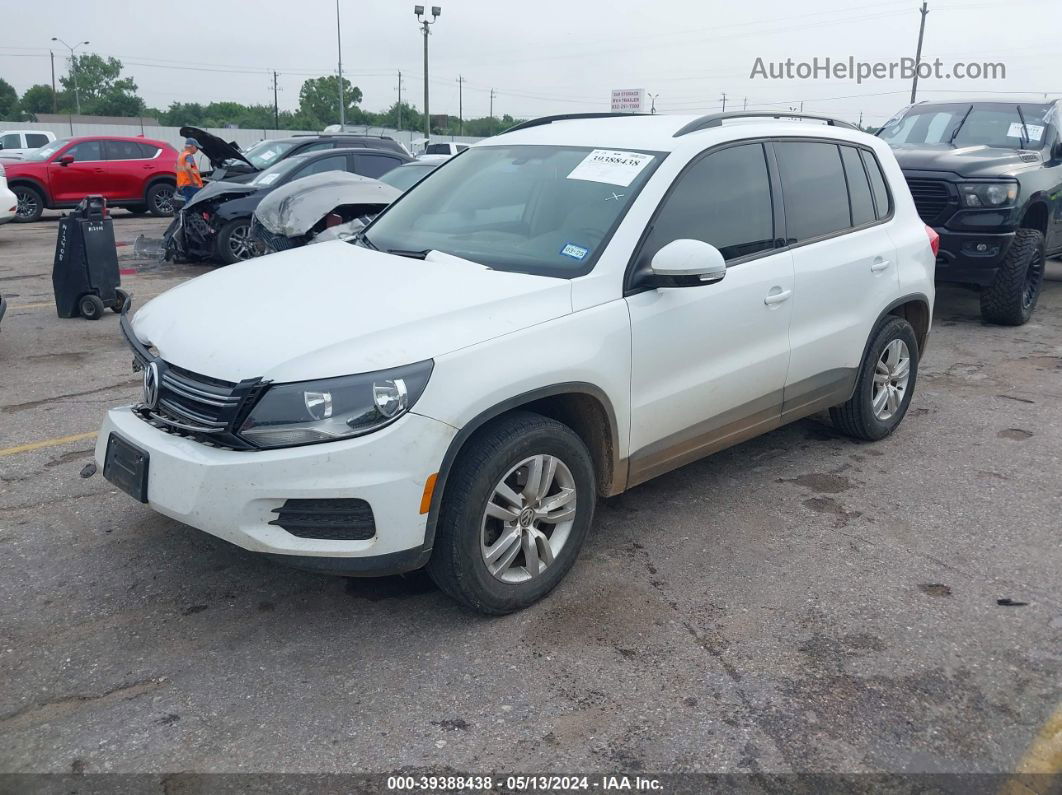 2017 Volkswagen Tiguan 2.0t/2.0t S White vin: WVGAV7AX1HK023437