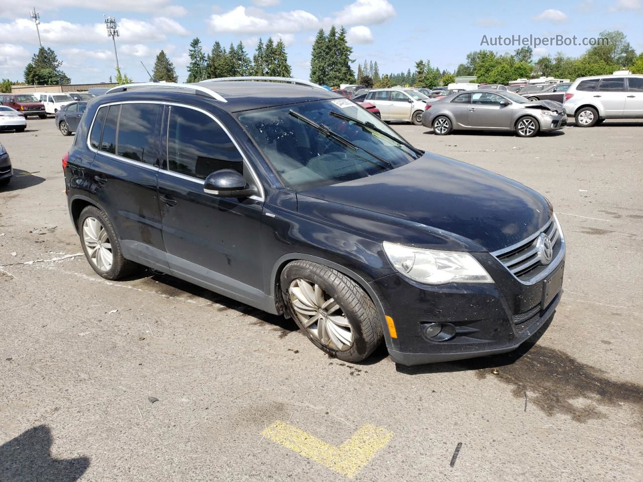 2010 Volkswagen Tiguan S Black vin: WVGAV7AX2AW002904