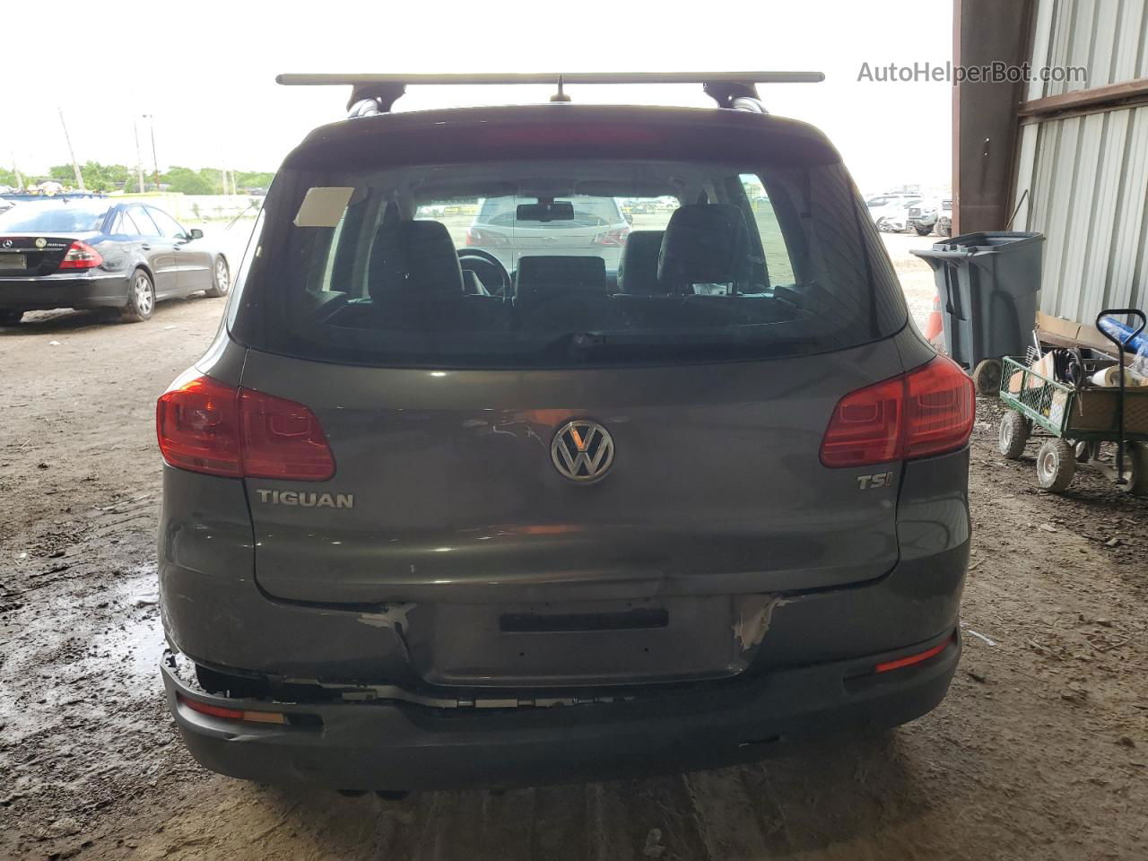 2016 Volkswagen Tiguan S Gray vin: WVGAV7AX2GW532685