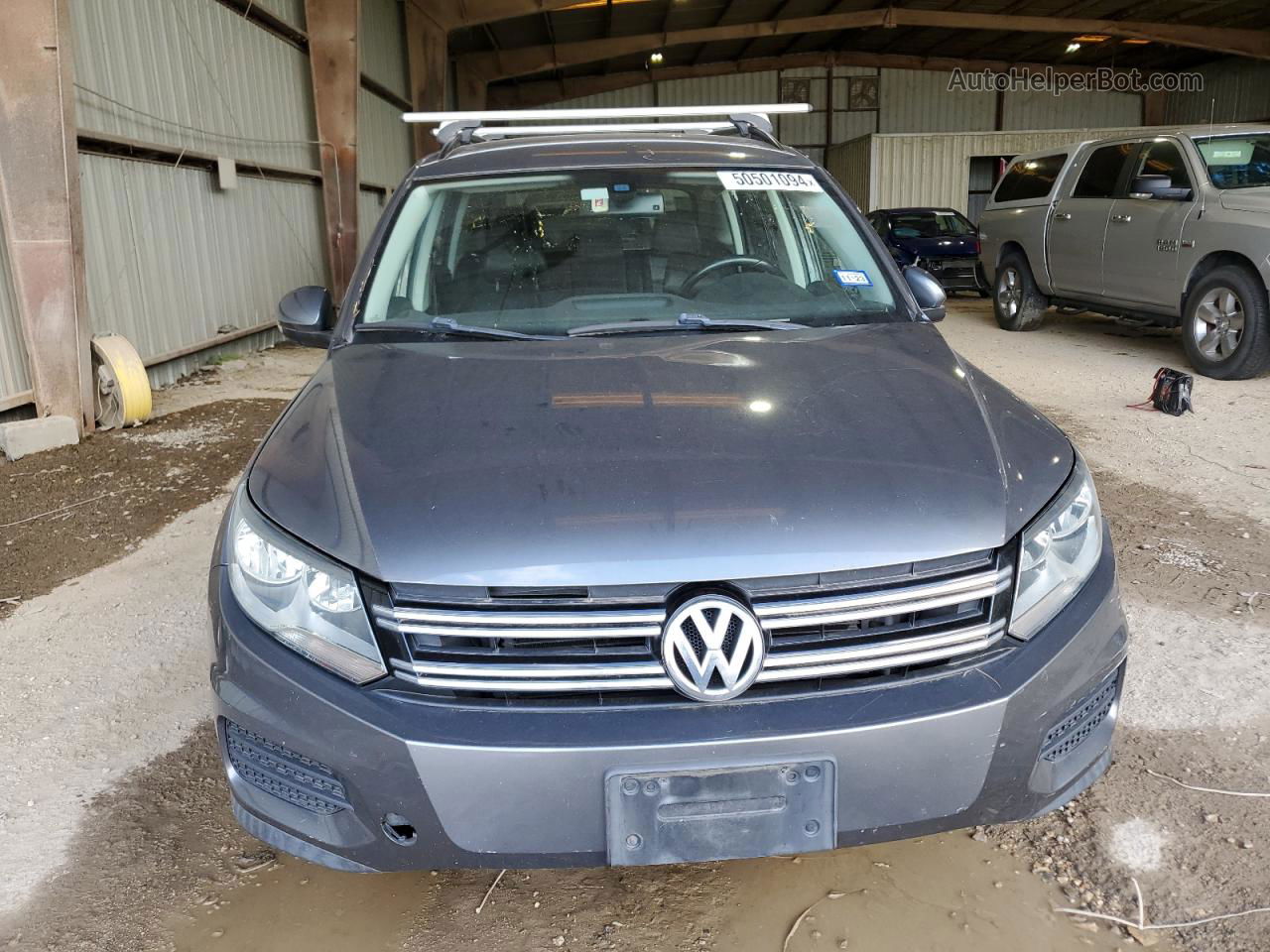 2016 Volkswagen Tiguan S Gray vin: WVGAV7AX2GW532685