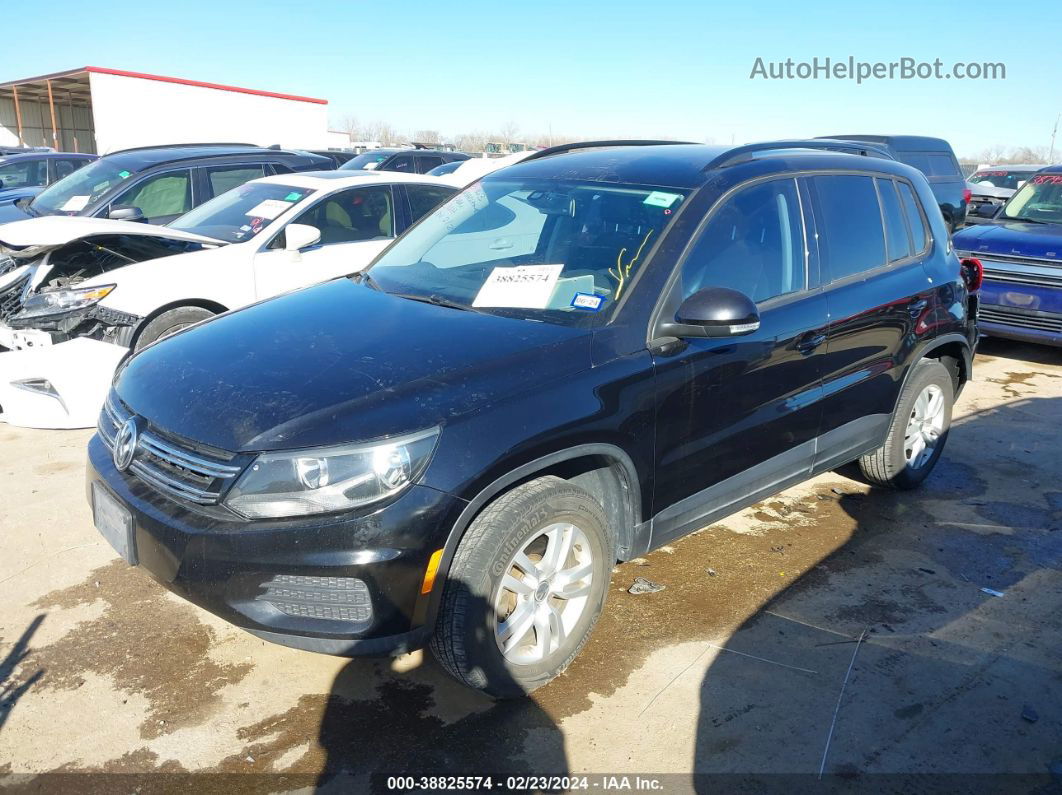 2016 Volkswagen Tiguan S Black vin: WVGAV7AX2GW546991